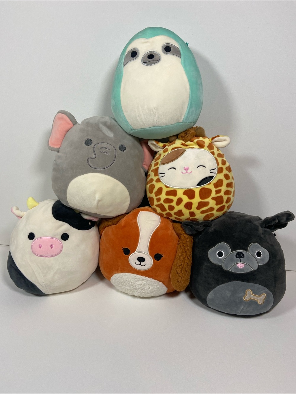 Squishmallows Set of 6 Plush Pets Assortment Bundle Lot Cute Cuddly Kids